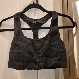 Sommer Ray Black Ribbed Active Bralette